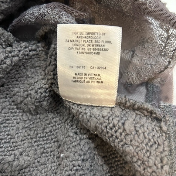 Anthropologie Angel Of The North Lace Inset Mixed Media Striped Sweater Size M - Picture 12 of 13